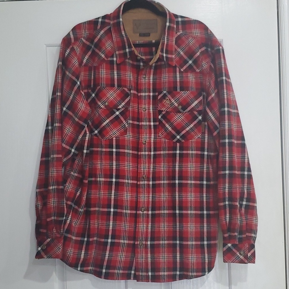 Legendary Stockyards flannel snap shirt size XL